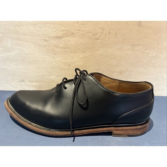 John Fluevog womens Size 9 Oxford Shoes Leather Modvog Mariella black gold - Picture 8 of 10